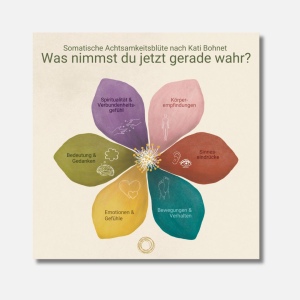Postkarte: Somatische Achtsamkeitsblüte